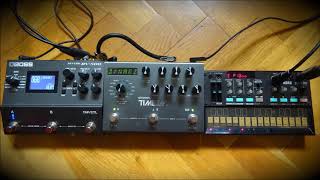 Korg Volca FM  Boss RV500  Strymon Timeline  drone ambient space music [upl. by Dianuj]