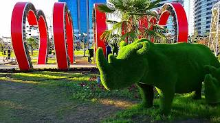 Грозный Цветочный парк Парк влюбленных  Flower park in Chechnya  the city of Grozny [upl. by Jarret]