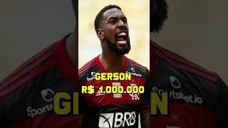 SALARIO JOGADORES DO FLAMENGO 2024 ATUALIZADO shorts [upl. by Stier]