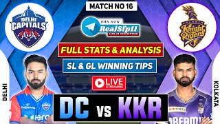 🔴 IPL LIVE  DC vs KKR Dream11 Prediction  DC vs KKR Dream11 Team  KKR vs DC Dream11 Prediction [upl. by Abisia922]