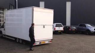 BE combi Zakkend Lage vloer chassis B rijbewijs voor bloemenkarren rolcontainers [upl. by Frissell617]