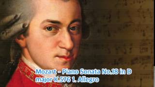 Mozart  Piano Sonata No18 in D major K576 1 Allegro [upl. by Anelet123]