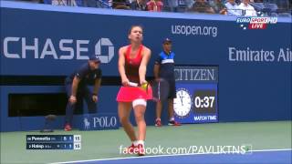 Simona Halep vs Flavia Pennetta Highlights US OPEN 2015 [upl. by Aileduab957]