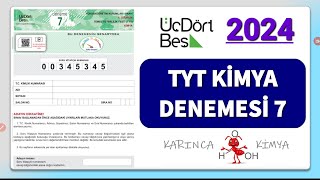 345 YAYINLARI 2024  TYT Kimya Denemesi 7 [upl. by Ahtanoj460]