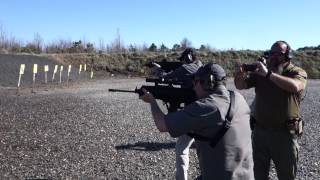 Beretta ARX160ARX100 CarbineSBR Being Fired at Beretta Tactical Summit 2015 [upl. by Namyl268]