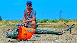 AMAZING RC SCALE BRISTOL171 SYCAMORE SAR MODEL HELICOPTER FLIGHT DEMONSTRATION [upl. by Erdied]