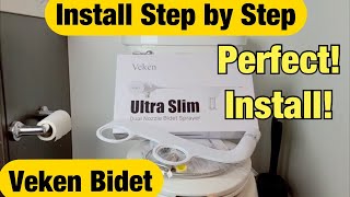 Veken Bidet Toilet Attachment How to Install Step by Step Perfect [upl. by Jessalin865]