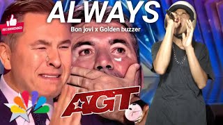 Golden Buzzer I A Very Extraordinary Voice Singing song Bon Jovi Always makes the judges cried [upl. by Chil87]