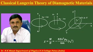 Lecture 02Classical Langevin Theory of Diamagnetic Materials [upl. by Scotti830]