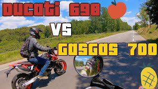 Ducati 698 Hypermotard VS GasGas 700 [upl. by Karrah]