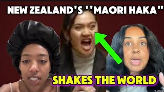 AMERICANS REACTIONS To MAORI HAKA In New Zealand PARLIAMENT led by HANA RAWHITI [upl. by Nrehtak]