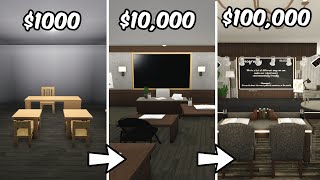 BUILDING A CLASSROOM IN BLOXBURG WITH 1K 10K and 100K [upl. by Herzog]