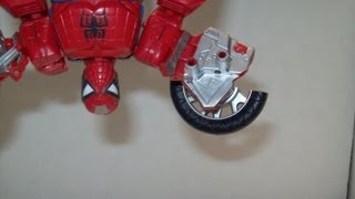 Transformers Week Day 5 Marvel Transformers Crossovers SpiderMan Motorcycle review [upl. by Nivar]