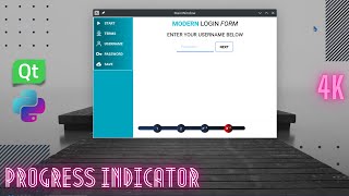 Python Building a MultiSteps Form custom progress indicator for your app  PyQy  PySide  QT [upl. by Strickland]