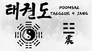 Taekwondo Poomsae  Taegeuk 4 Jang  Blue tip belt [upl. by Jarad]