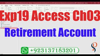 Exp19AccessCh03CapAssessment  Retirement Accounts 12  access retirement  PearsonSolution [upl. by Iams196]