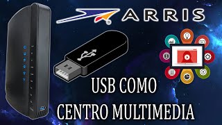 Módem ARRIS TG2482 CLARO PERU USB como centro MULTIMEDIA para el HOGAR por red WIFI  GUÍA  3 [upl. by Halika]