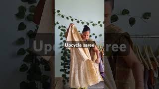 upcycle saree into indowestern dress creativemaa fashion boutique shorts upcycle [upl. by Ecnarwal605]