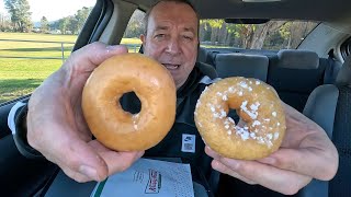 DK Hot Glazed Donut Vs Krispy Kreme Original Glaze Donut [upl. by Mayman]