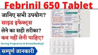 Febrinil 650 Tablet Uses amp Side Effects in Hindi  Febrinil 650 Tablet Ke Fayde Aur Nuksan [upl. by Iruj569]