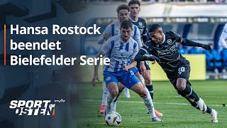 Hansa Rostock beendet Bielefelder Erfolgsserie  Sport im Osten  MDR [upl. by Sherborne]