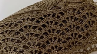 As elegant as lace Only 2 rows of very simple and beautiful crochet stitch Pattern [upl. by Ivanah]