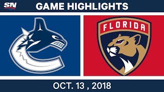 NHL Highlights  Canucks vs Panthers  Oct 13 2018 [upl. by Annasoh552]