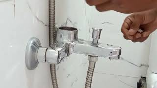 how to repair bath shower mixer bathroom mixer leakage repair bathmixerplumber plumbing [upl. by Ilke]