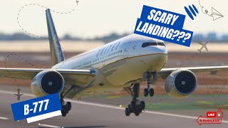 Very IMPOSSIBLE BIG Airplane Landing Boeing 777 United Airlines Landing at San Frascisco Airport [upl. by Nyladnohr]