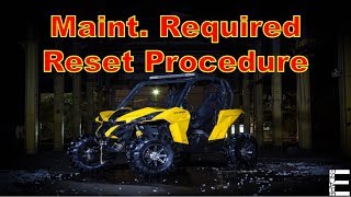 How To Reset Maintenance Required on Can Am Commander or Can Am Maverick [upl. by Gregorio]