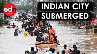 Monsoon Floods in India Kill Dozens and Leave City Underwater [upl. by Noswad522]