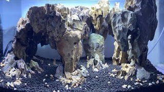 Projek Dragon Stone Aquascape Cavescape Cave Aquascape [upl. by Jdavie445]