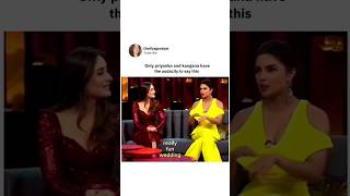 only priyanka and kangana have this kind of audacity 🙌🏻 priyankachopra kwk bollywood viralshorts [upl. by Ayamat594]