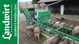 Eigenbau Flexibel füttern am Förderband  landwirtmediacom [upl. by Eimia367]