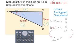 H3  M4  Hoeken en zijden berekenen met Goniometrie [upl. by Chemar]