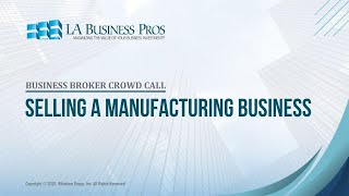 Selling a Manufacturing Business [upl. by Mohl]