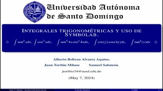 INTEGRALES TRIGONOMÉTRICAS Y USO DE SYMBOLAB  Cálculo Integral [upl. by Kathryne216]