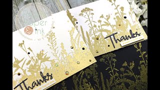 Gold Wildflowers Silhouette Cards  Simon Says Stamp [upl. by Odlabso]