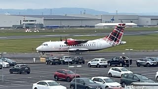 Loganair taxiing at BHD [upl. by Notlaw86]