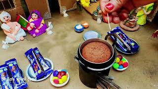 chocolate cake  Christmas special mini cake shilas mini food miniaturefood [upl. by Nitram]