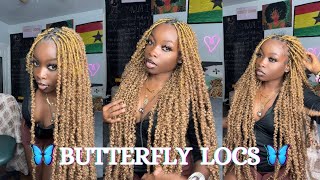 DISTRESSED BUTTERFLY LOCS TUTORIAL🦋 TWO EASY METHODS  PROTECTIVE STYLE [upl. by Nanah]