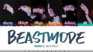 MONSTA X  BEASTMODE Lyrics Color CodedHanRomEng [upl. by Ikim706]