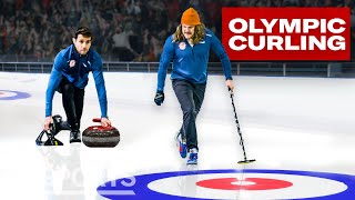 Can an Average Guy Beat the US Olympic Curling Team  Above Average Joe  GQ Sports [upl. by Lyndsie]