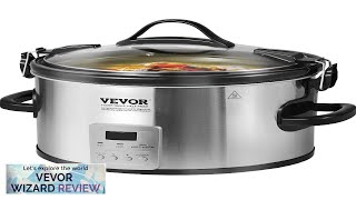 VEVOR Slow Cooker 8QT 320W Electric Slow Cooker Pot with 3Level Heat Review [upl. by Virginia]