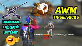 AWM TOP 5 ADVANCED TIPS AND TRICKS  FREE FIRE [upl. by Llerud]