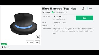 Buying Blue Banded Top Hat  Roblox [upl. by Davine487]