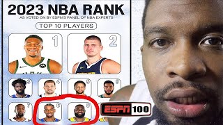 SHAI OVER LEBRON ESPN 2023 PLAYER RANKINGS REACTION [upl. by Bernarr]