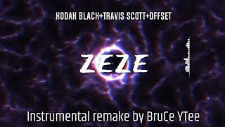 Kodak Black  ZEZE ft Travis Scott OffsetInstrumental remake by bruceyteemusic [upl. by Odnavres]