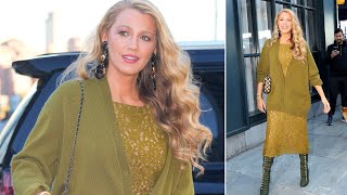 Blake Lively Dazzles in Stunning Green Lace at the Betty Booze Event in NYC [upl. by Christmann908]