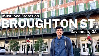 Shopping on Broughton Street in Downtown Savannah Georgia  Mustsee Stores  Vlog [upl. by Moguel828]